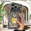 Phone Case: 2D flat suitable for iPhone 18 17 16 15 14 13 Pro, transparent four corner protective case, orange cat, Christmas and Halloween gifts
