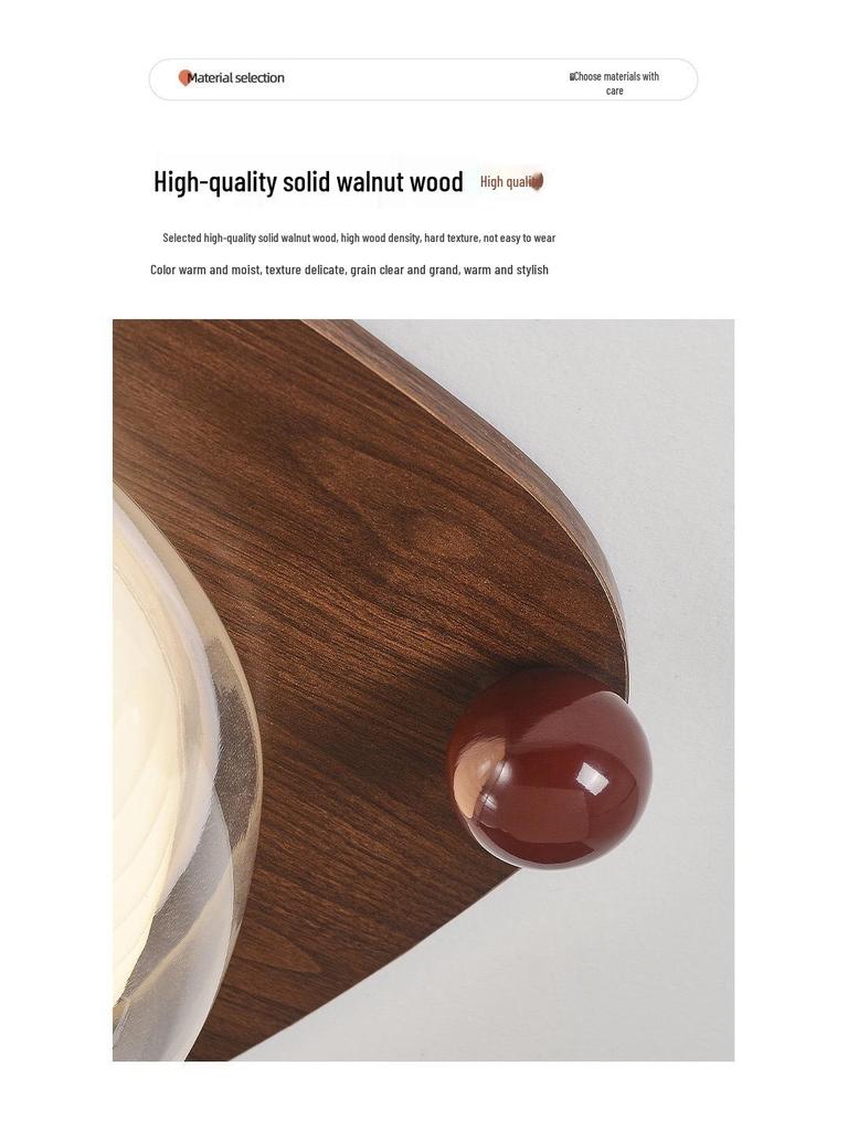 Mid-Century Solid Wood Pumpkin Ceiling Light for Bedroom or Study Room