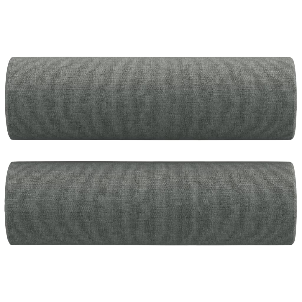 Vidaxl 2-Osobowa Sofa Z Poduszkami, Ciemnoszara, 120 Cm, Tkanina