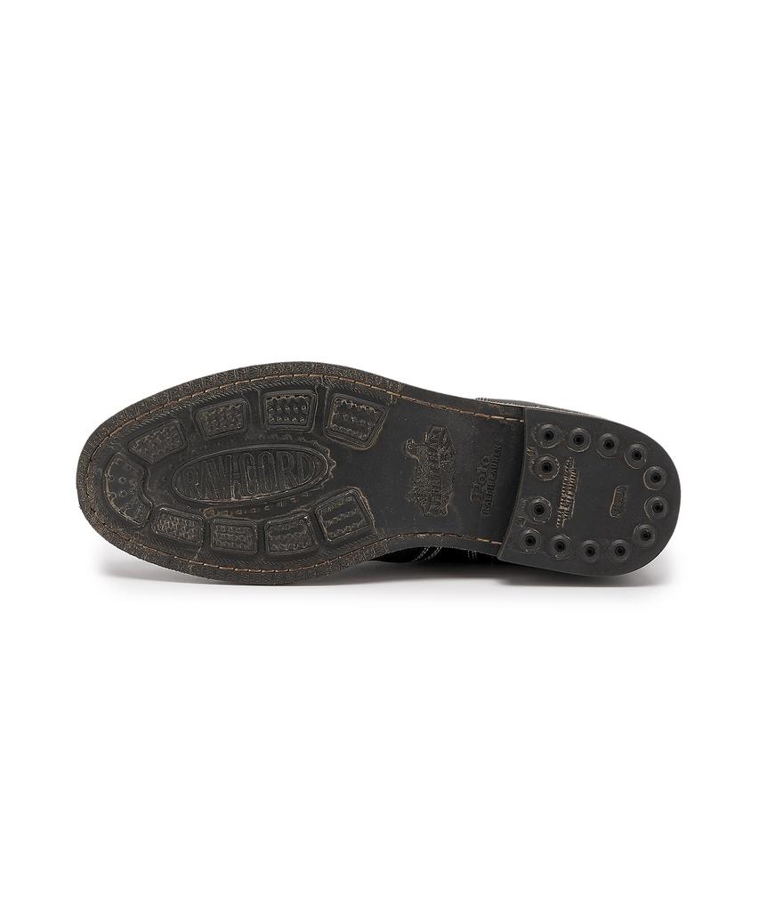 Polo Ralph Lauren Tumbled Leather Boots - Black