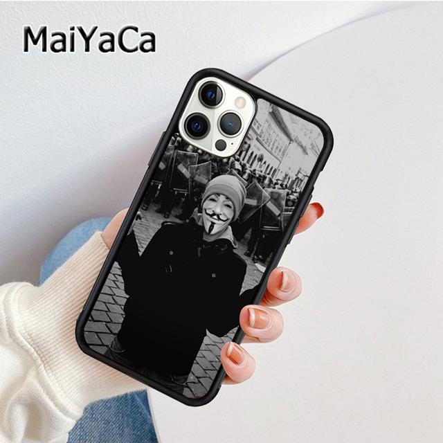Anonymous Hacker Phone Case Cover For iPhone 17 Air 16 16e 15 plus 11 12 13 14 pro max shell  coque