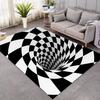 Вихревой напольный коврик для гостиной, коврик для двери крыльца, абстрактный геометрический оптический дверной коврик, нескользящий коврик, декоративный ковер для гостиной