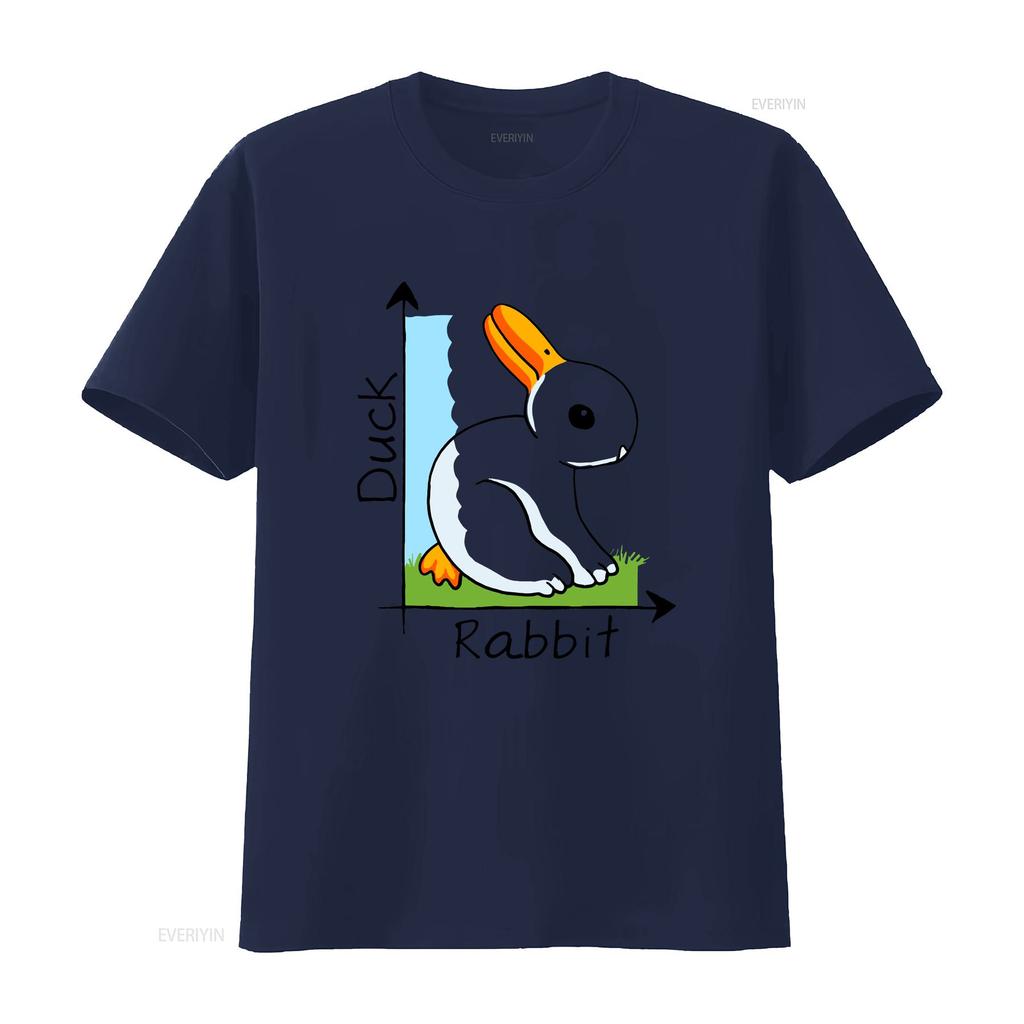 Duck Rabbit T Shirt Funny For Cool Birthday S Boyfriend And Girlfriend Vintage Homme
