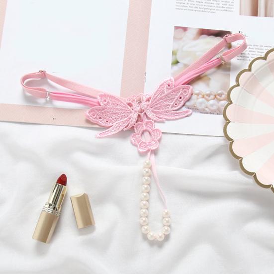 Шикарные стринги, прозрачные порнографические трусы, стринги с заниженной талией и вышивкой для внутреннего ношения