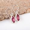 Pink Tourmaline Gemstone Earrings, Handmade 925 Solid Sterling Silver Jewelry, Meditation Earrings Jewelry For Women
