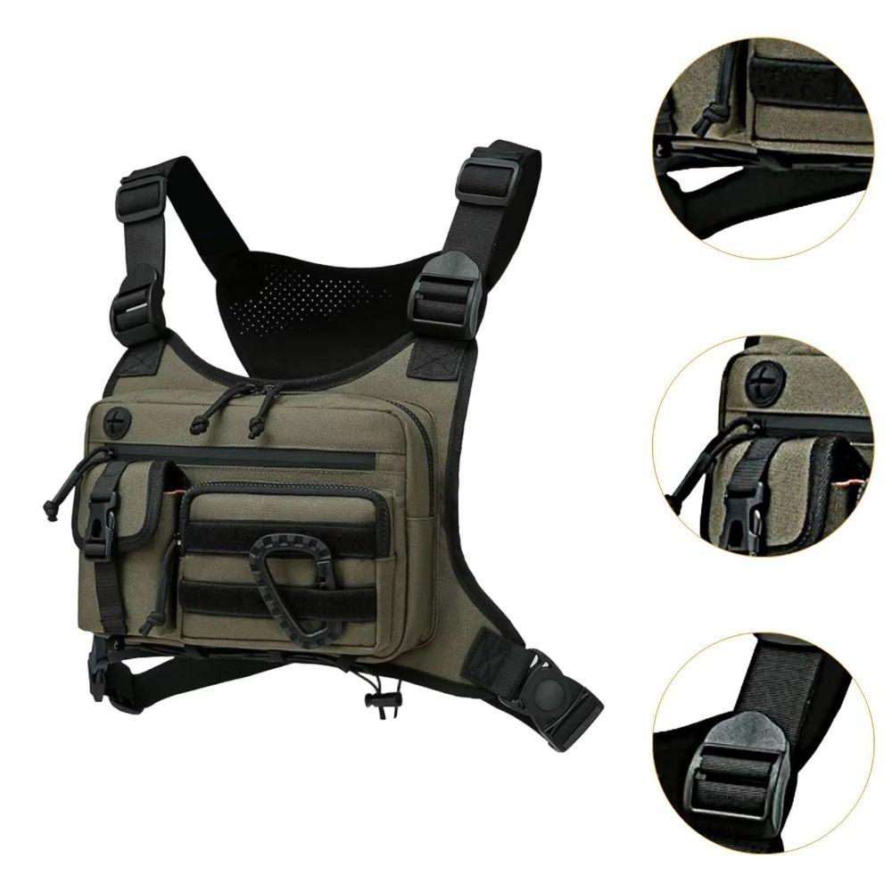Adjustable Multi-functional Chest Bag Water Resistant Outdoor Chest Bag Sports Vest Bag Hiking