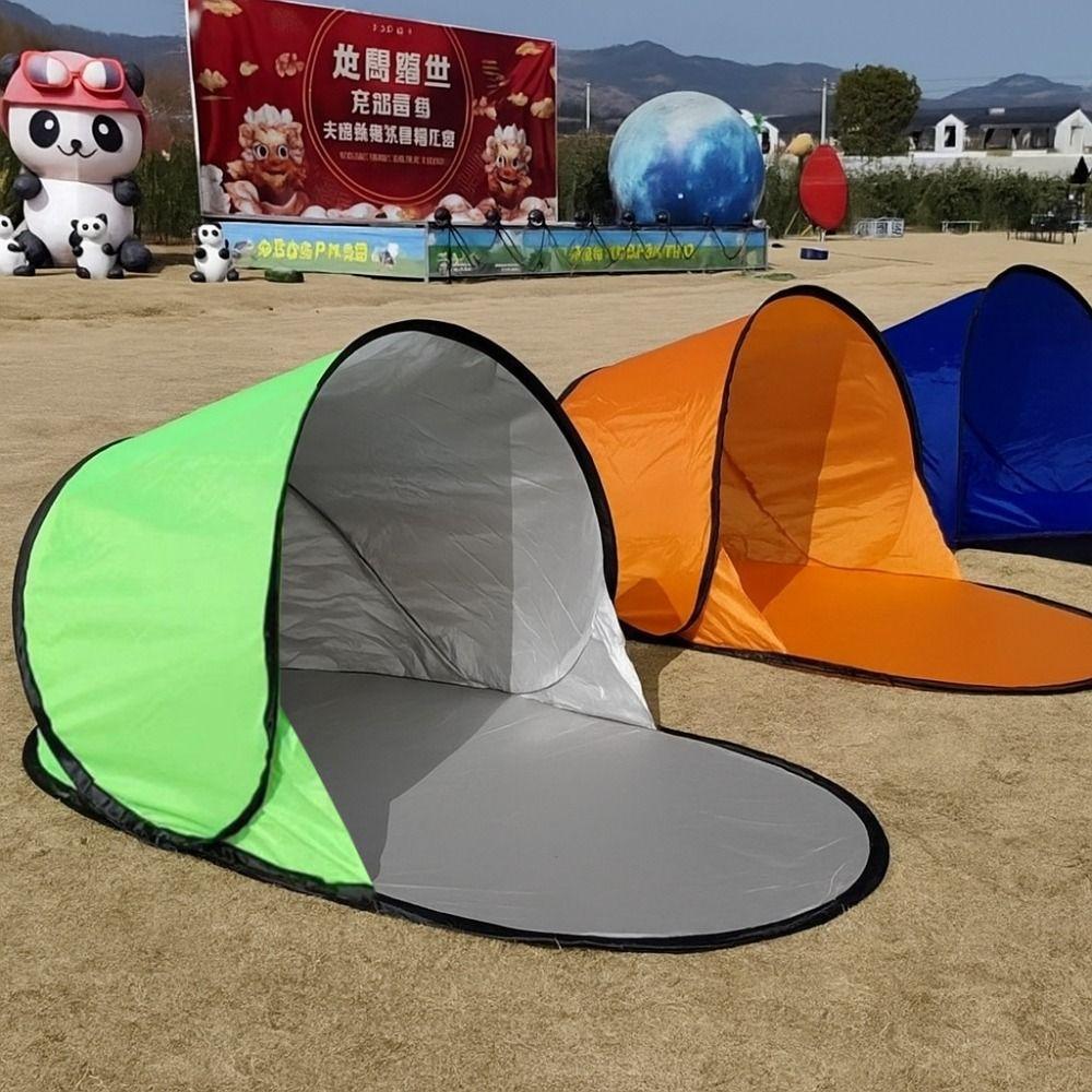 Silver Coated Small Folding Tent Instant Pop-up Mini Beach Headrest Sun Awning Sun Shelter Camping