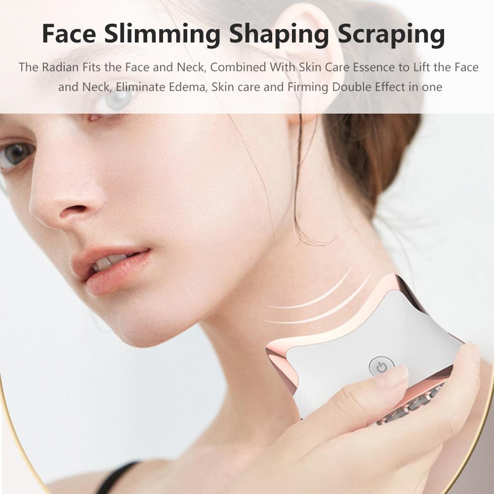 EMS микротоковая светодиодная лампа Guasha, лифтинг лица, шеи, тела, против морщин, красота, расслабляющий массажер для головы, устройство для омоложения кожи