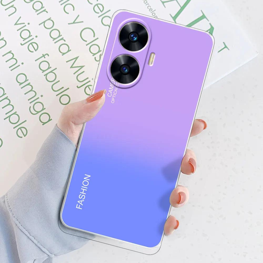 Чехол для Realme C55 6.72” Fundas Прозрачный Мягкий Силикон ТПУ Защитный Чехол для Телефона Для OPPO Realme C55 C 55 Чехол Бампер Оболочка Coque