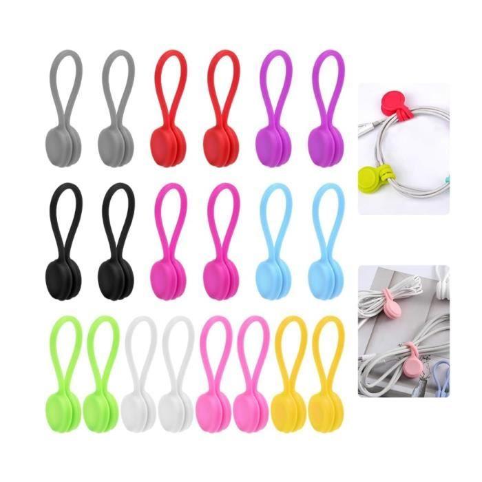 Cable Ties - 20 Pcs - High-quality Silicone - Reusable - Tear-resistant