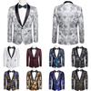 Men's Floral Dress Suit Luxury Embroidered Wedding Blazer Dinner Tuxedo Jacket
