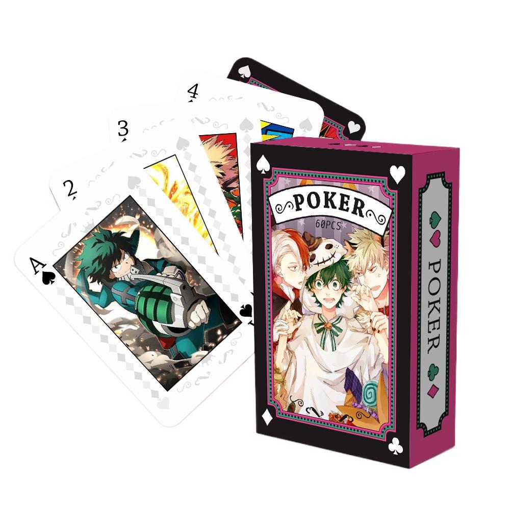 Anime Poker Toy My Hero Academia Game Cards Bakugou Katsuki Todoroki So Cosplay Hardcover Collection Gift