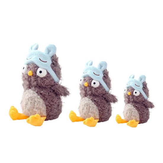 Owl Plush Pillow with Detachable Eye Masque Cute Owl Stuffed Animal Soft And Cuddly Owl Doll for Kids Home Decor Birthday Gifts