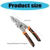 Многофункциональный инструмент для зачистки и резки проводов 10 в 1, инструмент для обжима кабелей для электромонтажных работ с эргономичной изогнутой рукояткой