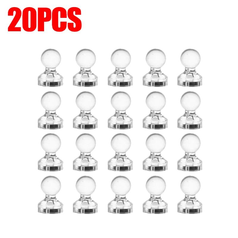 50/10 шт. прозрачные магниты канцелярская кнопка сильная магнитная кнопка для белой доски холодильник домашний офис класс маленькая кнопка присоска