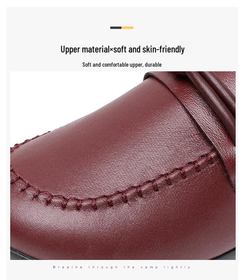 Women's New Fashion Comfortable Leather & Velvet Ankle Boots - Warm and Lightweight Cotton Shoes