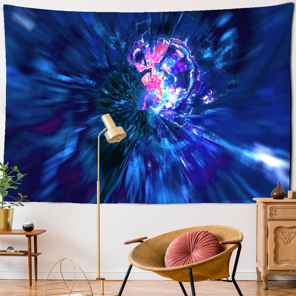 Научная фантастика картина маслом гобелен настенный богемный мультфильм хиппи психоделический ковер художественная комната домашний декор