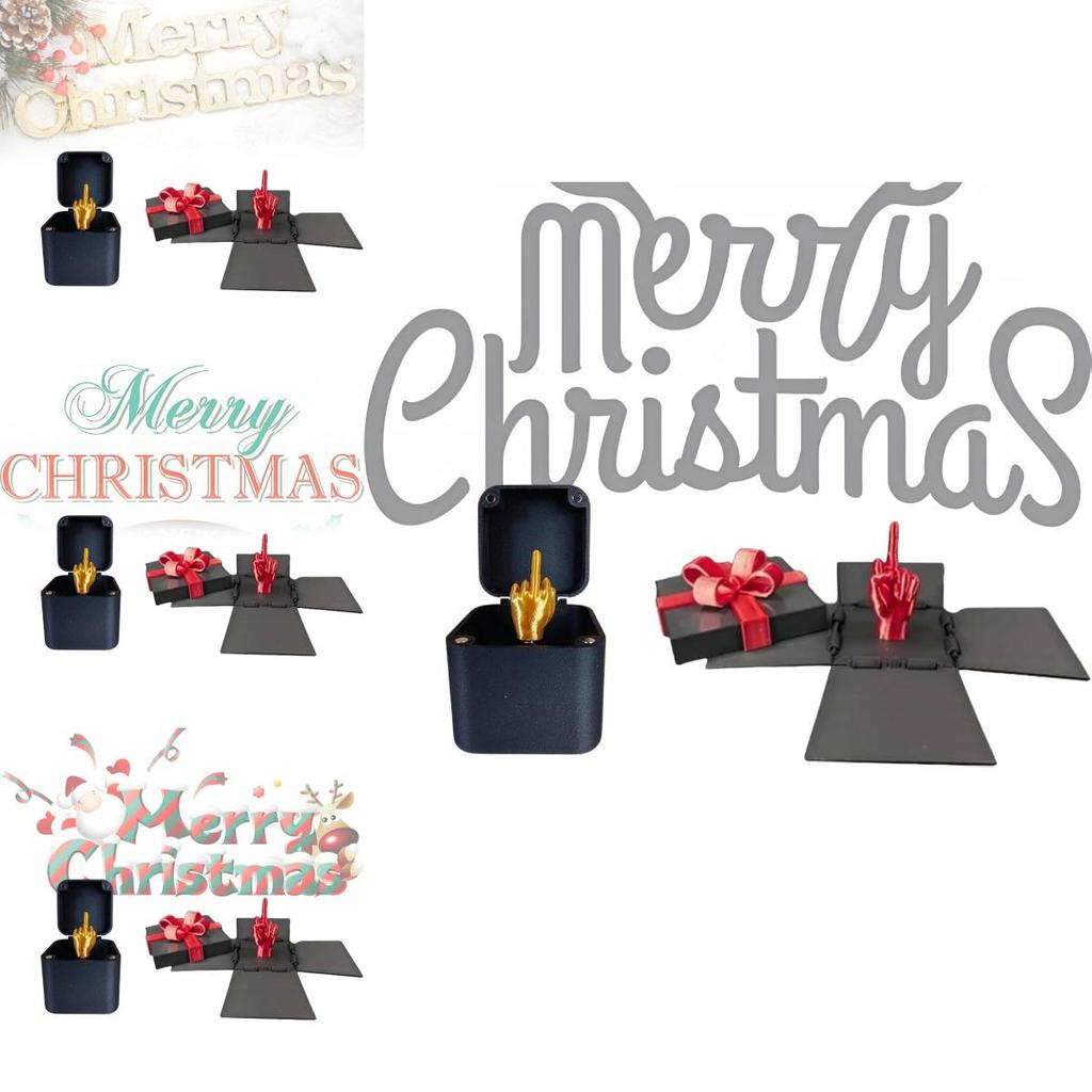 Уникальный и креативный декоративный подарок «Средний палец в коробке» для рождественских праздников