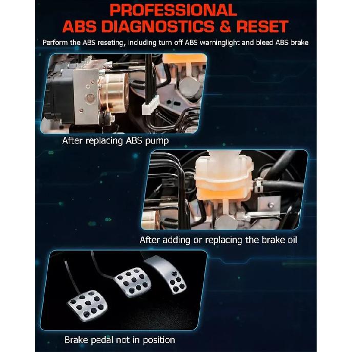 ANCEL AD610 PRO Автомобильный OBD2 сканер ABS Bleeding SRS SAS Подушка безопасности Масло Индикатор EPB Сброс Двунаправленный Диагностический инструмент Считыватель кодов