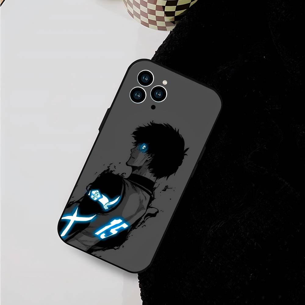 Аниме B-Blue Lock Для IPhone 17 Air 16 15 14 13 12 11 Pro Черный Мягкий Чехол для Телефона