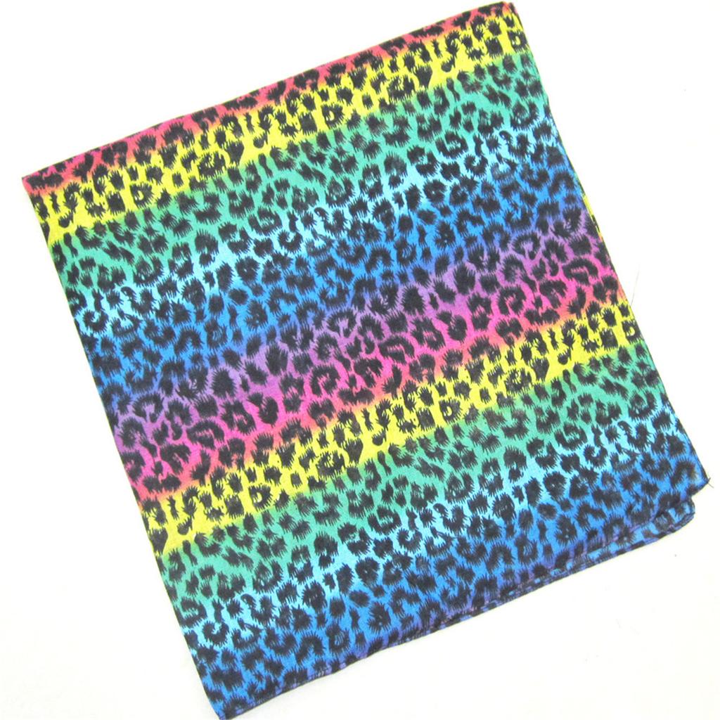 Multiuse Leopard Pattern Bandanas for Formal Occasion Digital Print Head Cover Outdoor Activity Cycling Hiking Head Wrap