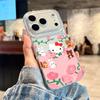 Высококачественный милый чехол для iPhone 14-17 ProMax с цветочным рисунком и кошкой