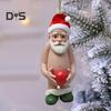 Санта-Клаус акриловый кулон рождественская елка подвесное украшение акриловый забавный мультяшный Санта украшение для дома дверь каминная полка декор