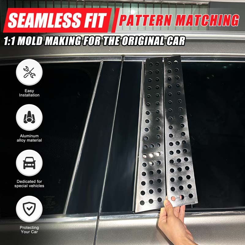 For Toyota Land Cruiser LC300/Lexus LX600 2022-2026 Aluminum Alloy Car Window Center Pillar B-Pillars Panel Sticker Accessories