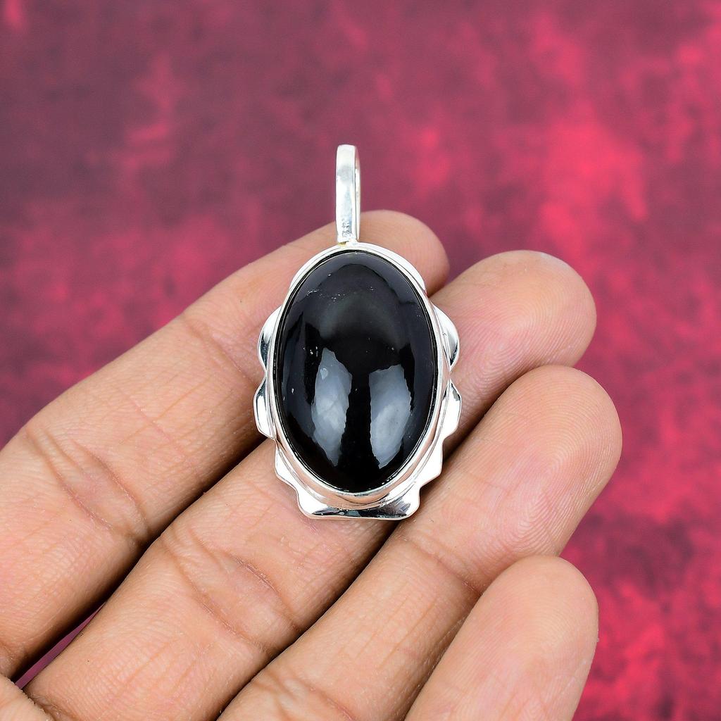 Подвеска Obsidian Eye из цельного серебра 925 пробы, подвеска из драгоценного камня ручной работы, подарки для жены, абсолютно новый кулон