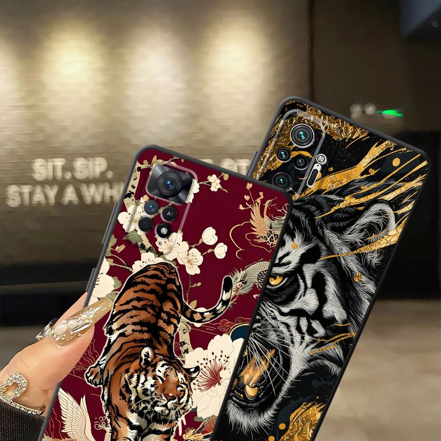Чехол для телефона Funda для Xiaomi Redmi Note 9 13 Pro Plus 11s 12s 12 Pro 14 11 7 8 10 10S 9S Крутой Тигр Леопард