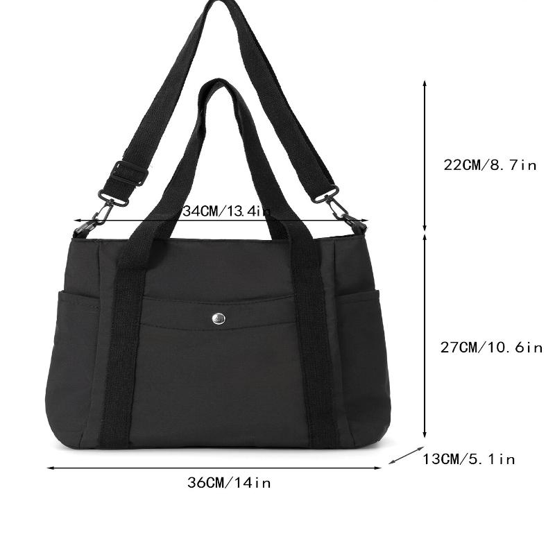 Large Capacity Crossbody Bag Casual Solid Color Messenger Shoulder Bag With Removable Strap Women'S Tote Bag