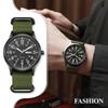 Military Watch Nylon Strap Luminous Analog Display Calendar Simple Stylish Antique Sports Watch Quartz Green Fashion Accessories Birthday Anniversary