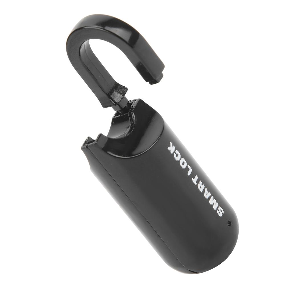 Замок отпечатков пальцев AntiTheft безопасности USB перезаряжаемый замок отпечатков пальцев для чемодана(черный )