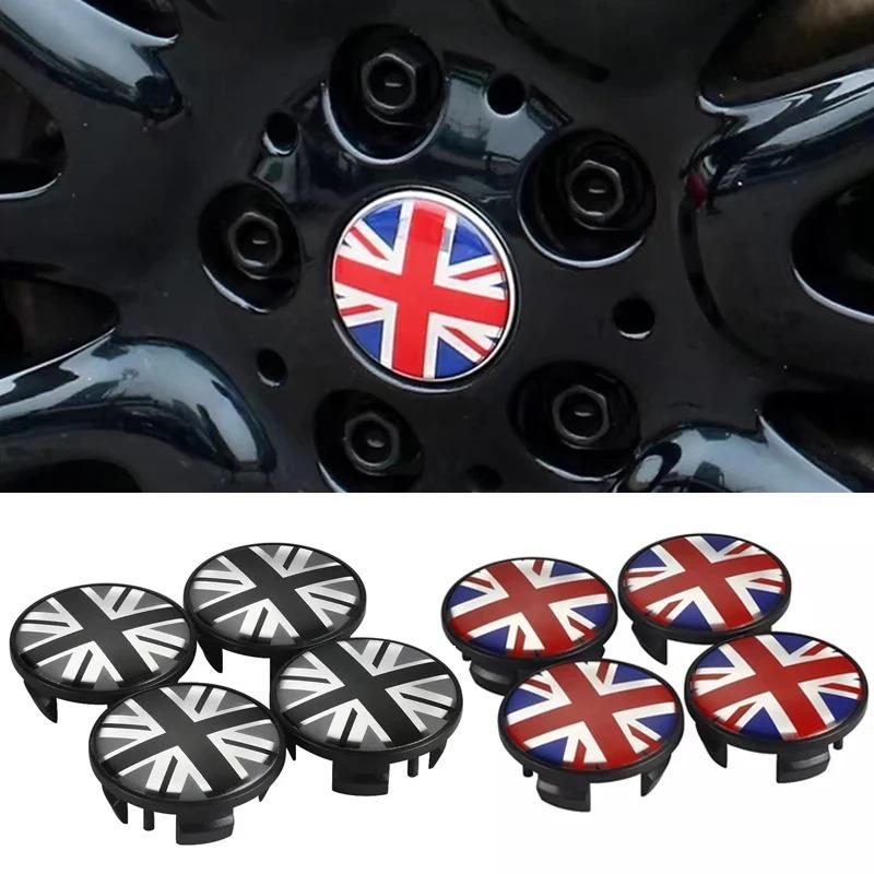 4pcs 54mm UK Flag Badge Car Wheel Center Hub Caps Auto Rim Cover Accessories For Mini JCW S Countryman R50 R55 R56 R57 R58