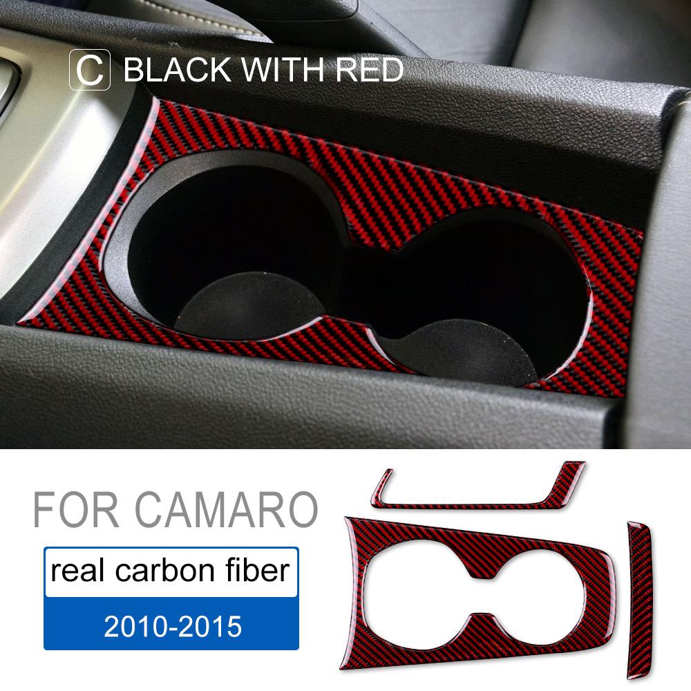 Настоящее мягкое углеродное волокно для Chevrolet Camaro 2010 2011 2012 2013 2014 2015 Автомобильный держатель для стакана Наклейка Аксессуары Интерьер