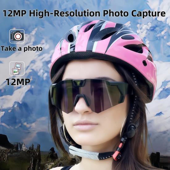 4K POV Glasses Smart Baseball Sunglasses with Camera Photos Audios Videos Recording Lightweight Men Women Camera Wearable Eyewear