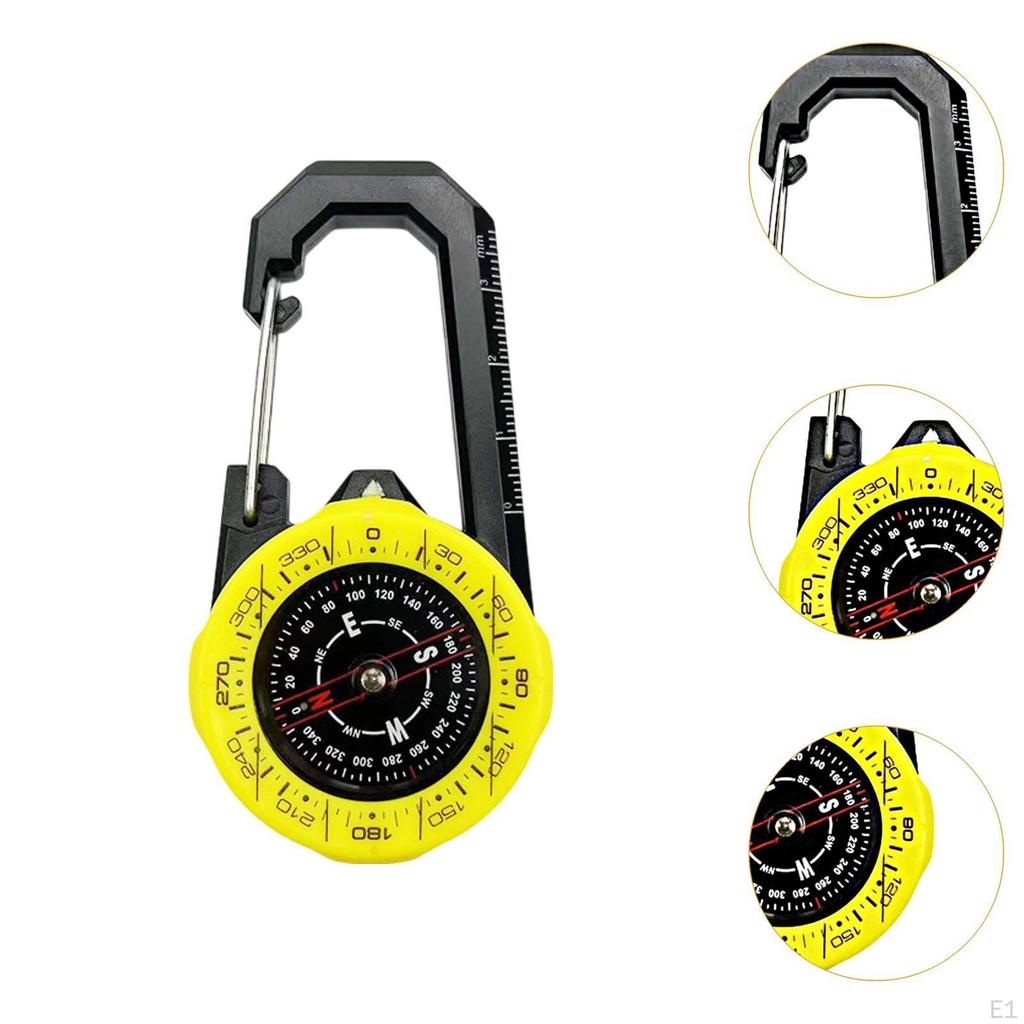 Походный компас, точный, легкий, светящийся в темноте, инструмент для отдыха на природе с карабином для путешествий