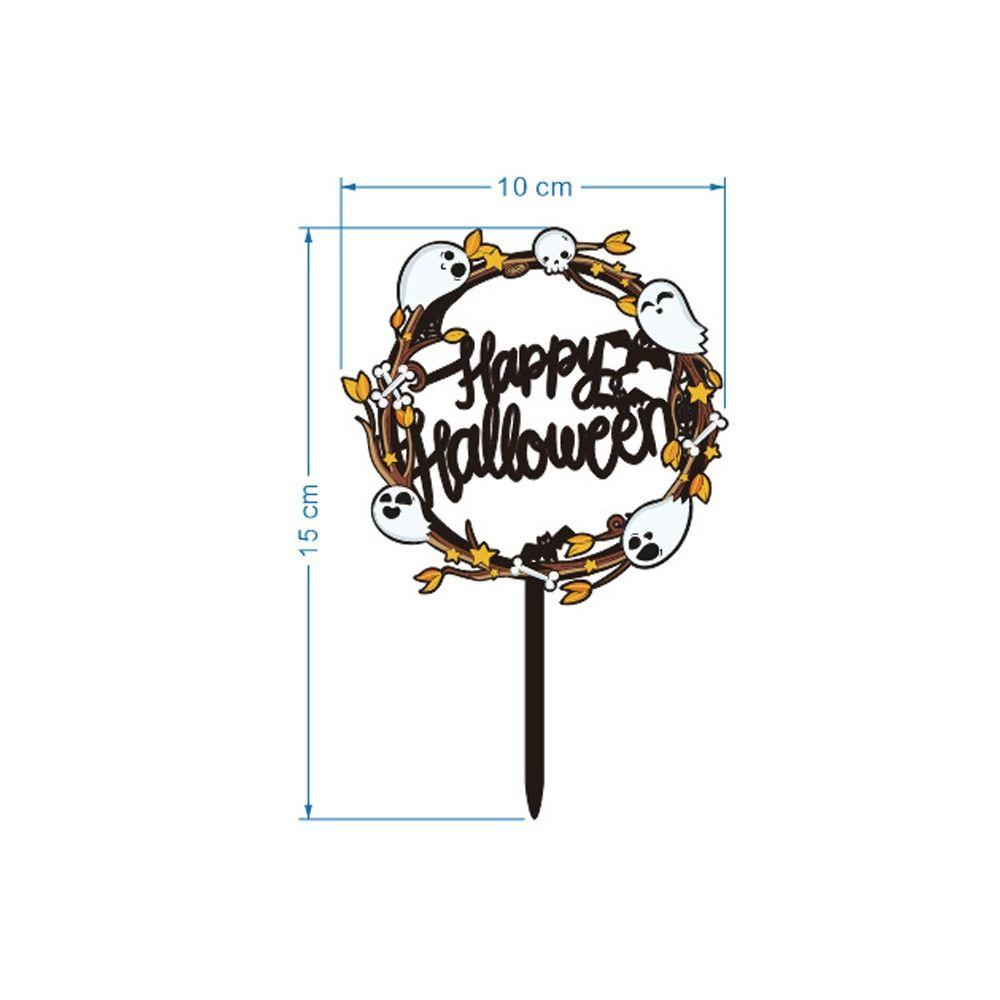 Cartoon Bat Pumpkin Cupcake Toppers Bat Pumpkin Ghost Skull Cake Insertion Flag Home Decoration