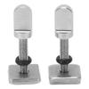 2Pcs Stainless Steel Fin Screw Plate Plug In Hand Tightening for Surfboard Longboard M4