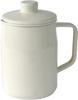 Fuji Enamel Oil Pot with Activated Carbon Cartridge, 0.8L, White, Filto+ OPF-0.8L W