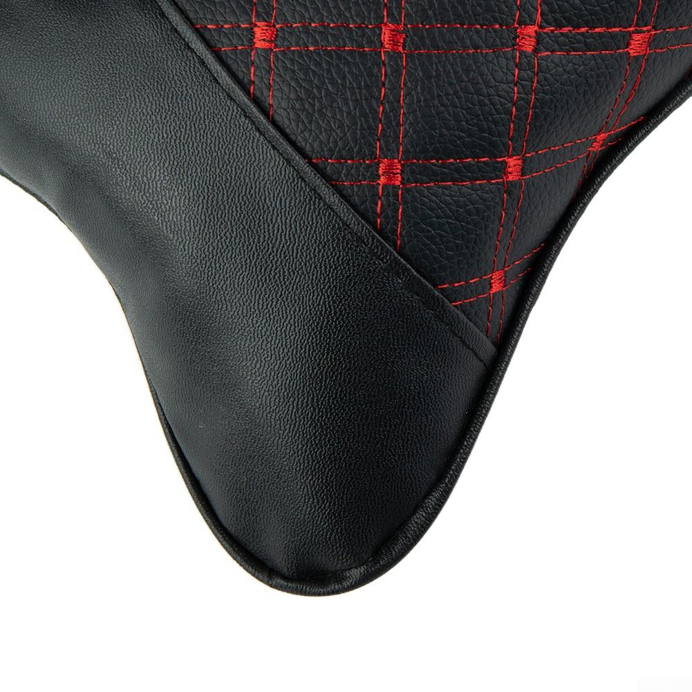 Premium Leather Car Headrest Neck Support Pillow For Four Seasons Comfort