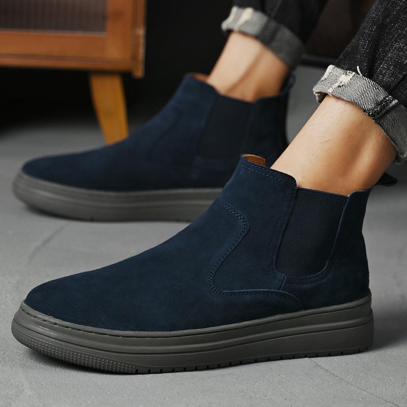 Модные мужские ботинки из натуральной кожи Минималистичные и модные стили дизайна Для повседневного офиса, отдыха на природе, прогулок Классические мужские туфли в стиле ретро