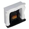 Dollhouse LED Fireplace Rococo Style Simple Switch Control Portable Resin 1:12 Dollhouse Miniature