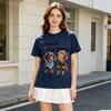 Unisex Cute Snack Hunters Dachshund Print T Shirt for Unisex Vintage Dog Casual Short Sleeve 100Cotton y2k top harajuku