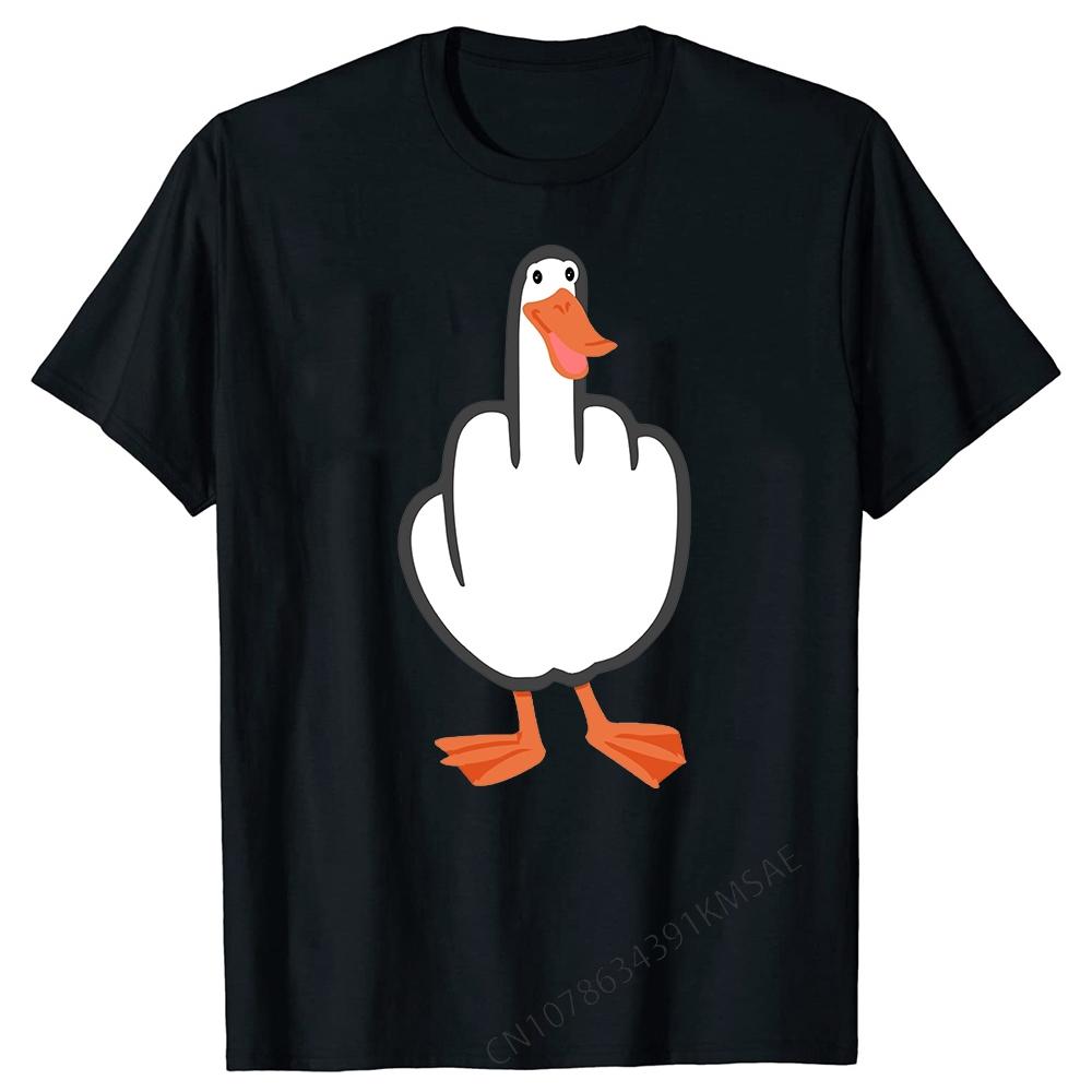 DUCK YOU Средний палец Принт Футболка Мужская Короткий рукав Круглый вырез Свободная футболка Летняя Женская Унисекс Футболка Топы Camisetas - Мужские'...