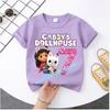 summer Tshirt Gabby 29 years old childrens cotton shortsleeved sports shirt for girls casual top with digital cartoon print