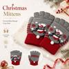 Stretchy Christmas Knit Glove Soft Knit Thermal Knit Glove New Half Finger Glove  Cycling