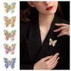 Jewelry Big Flower Butterfly Brooches Rhinestone Enamel Lapel Pin Cloisonne Butterfly Badge  Lady