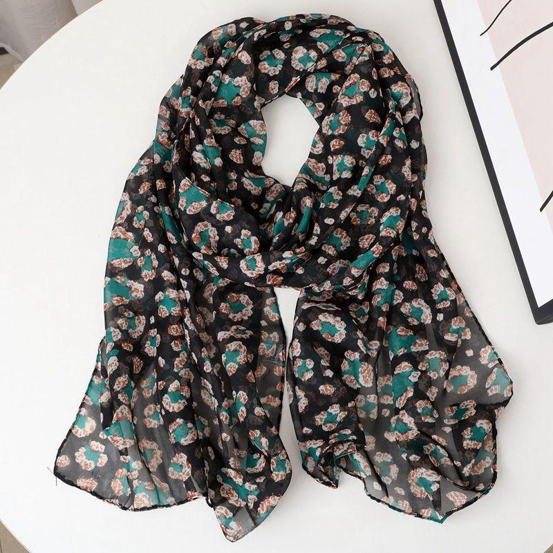 Silk Scarves, Chiffon, Spring and Autumn Fashion Scarves, Thin Warm Scarves, Shawls, Sun Protection