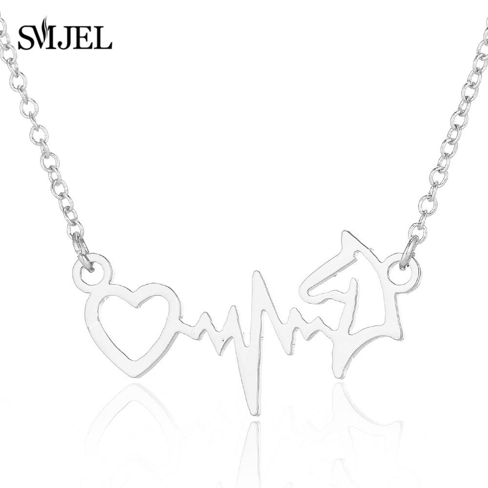 Simple Lucky Horseshoe Horse Necklaces Stainless Steel Double Horse Stirrup Necklaces & Pendants for Women Men Accessories Gift